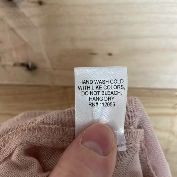 Zenana size XL blush pink elastic high rise waist 5” linen shorts with pockets - Picture 11 of 11